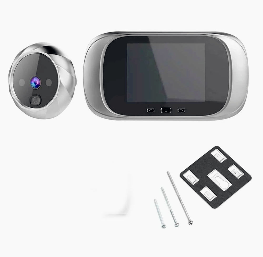 Spioncino digitale 2,8" LED con IR – Monitor a LED, scatto foto, compatibile con campanello
