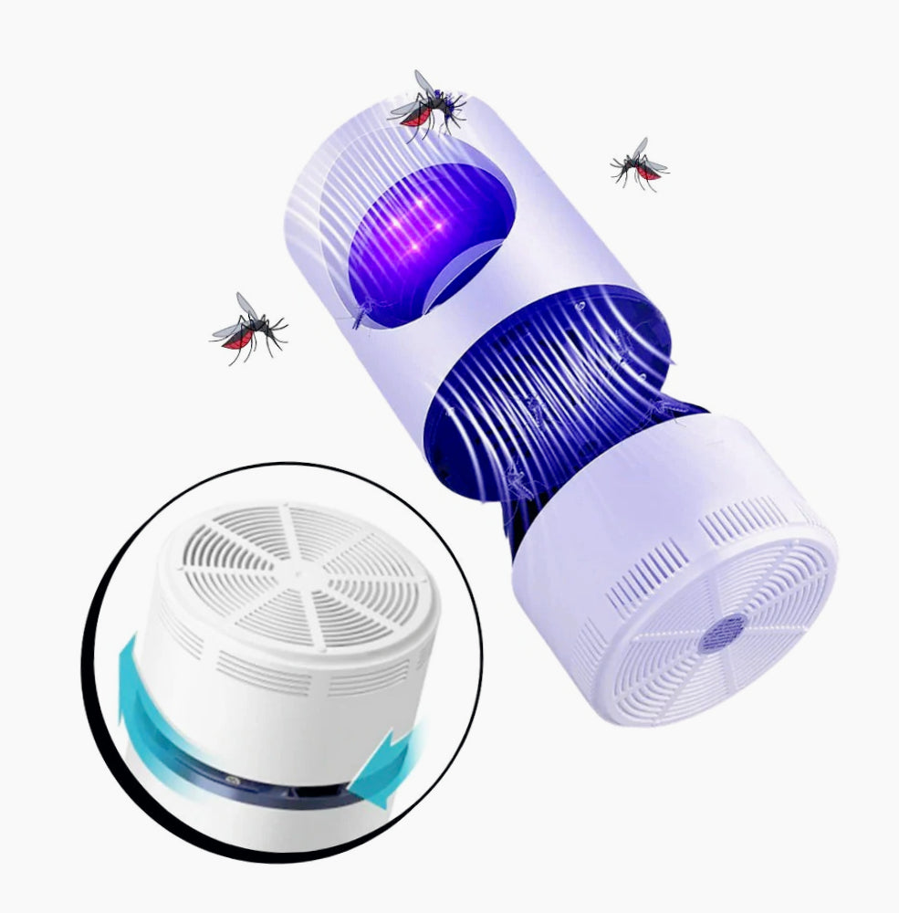 Zanzariera elettrica USB con aspiratore vortice, luce LED e luce UV – Cattura insetti in modo efficace e silenzioso