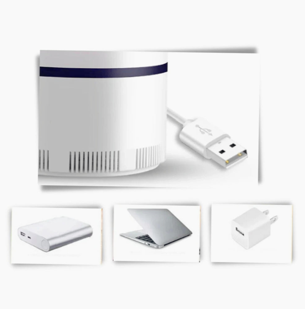 Zanzariera elettrica USB con aspiratore vortice, luce LED e luce UV – Cattura insetti in modo efficace e silenzioso