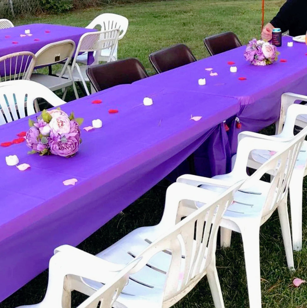 Tovaglia plastificata monouso 137x274 cm – Allestimento feste e banchetti