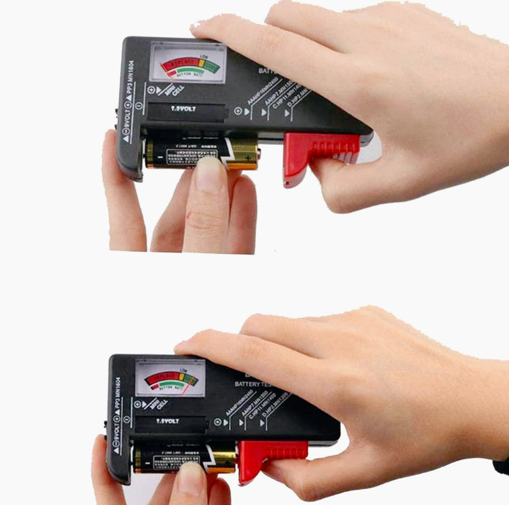 Tester per batterie universale analogico – Rilevatore e controllo di carica delle batterie