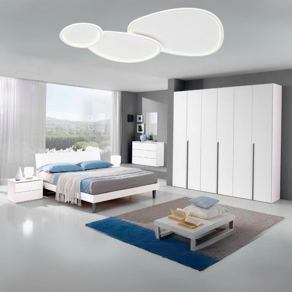 Plafoniera LED 100W - Tre Ovali con Tripla Colorazione di Luce (CCT: 6500K / 4000K / 3000K)