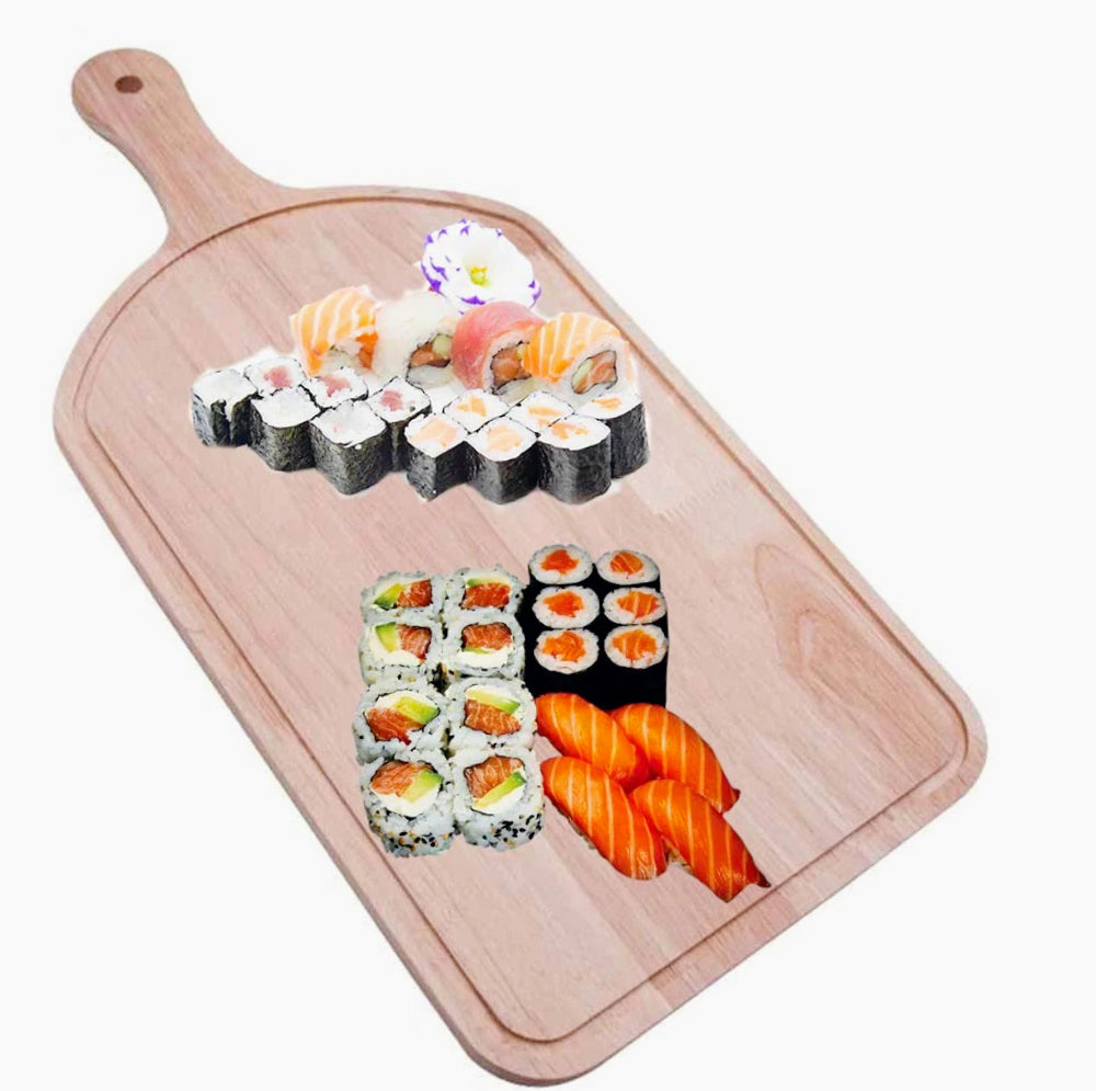 Tagliere in legno 46x22,5 cm con manico – Perfetto per apertivi e antipasti