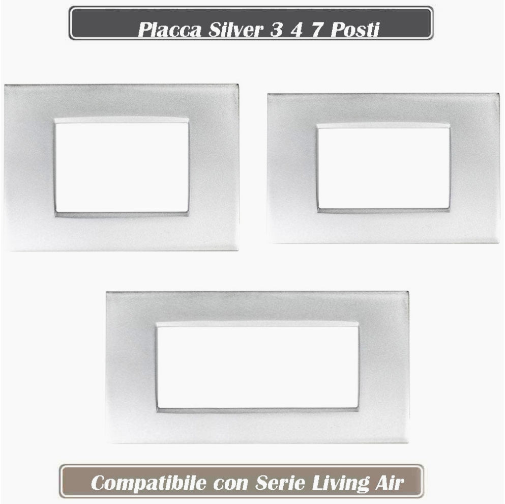 Placchetta Argento 3-7 Posti – Compatibile con Living Air Cover