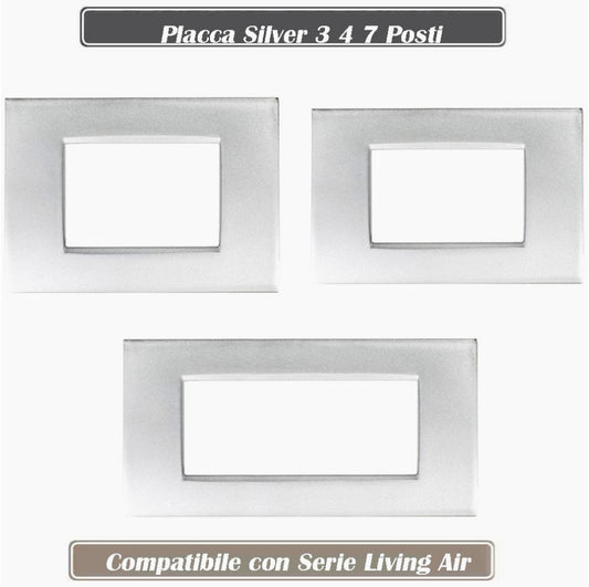 Placchetta Argento 3-7 Posti – Compatibile con Living Air Cover