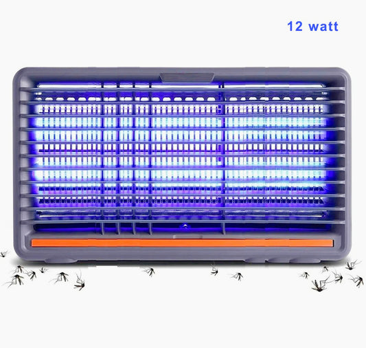 Zanzariera elettrica con 2 neon LED UV 12W – Cattura insetti efficace, dotata di catenella e vaschetta raccogli