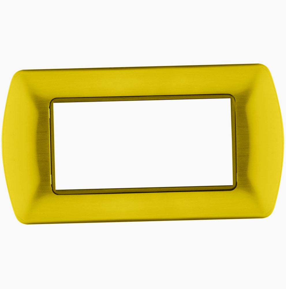 Placchetta Oro Spazzolato 3-7 Posti – Compatibile con Living International