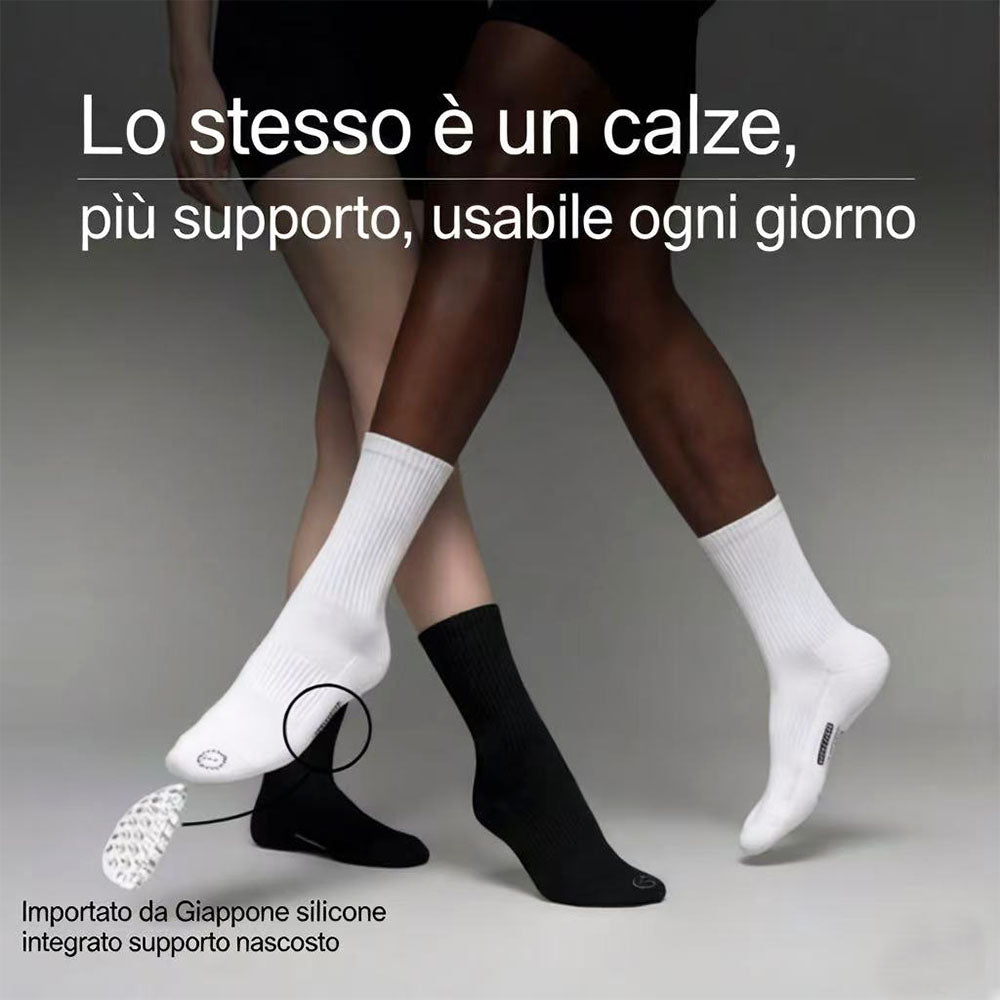 Calze Sportive con Supporto TPU - Plantare Integrato per Piede Piatto/Cavo, Trekking e Cammino - ambraled