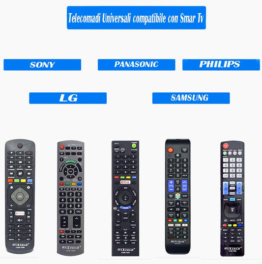 Telecomando sostitutivo per TV e Smart TV – Senza programmazione