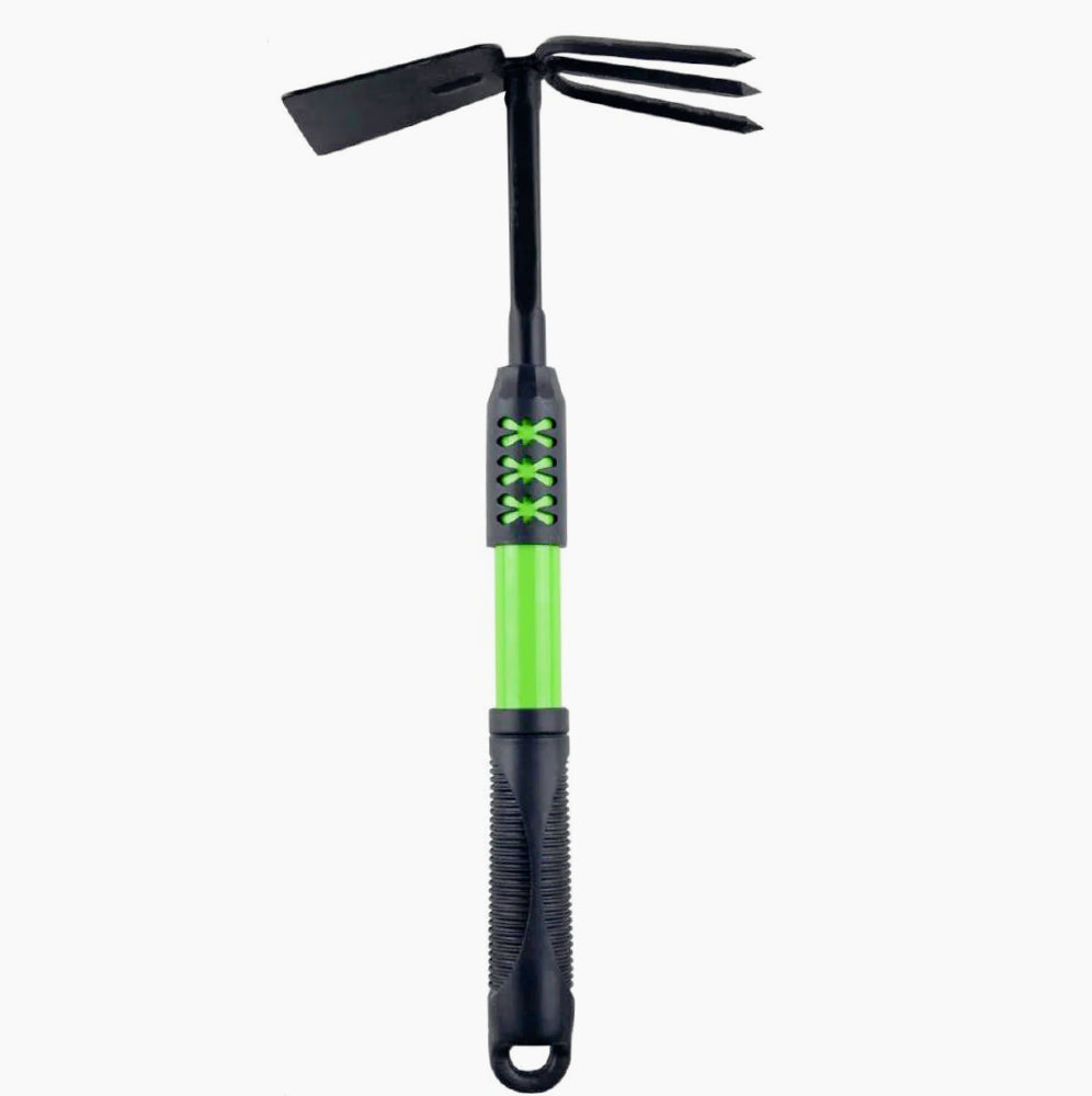 Zappa quadra tridente 40 cm per orto e giardino – Rastrello multifunzione per zappare e lavorare il terreno