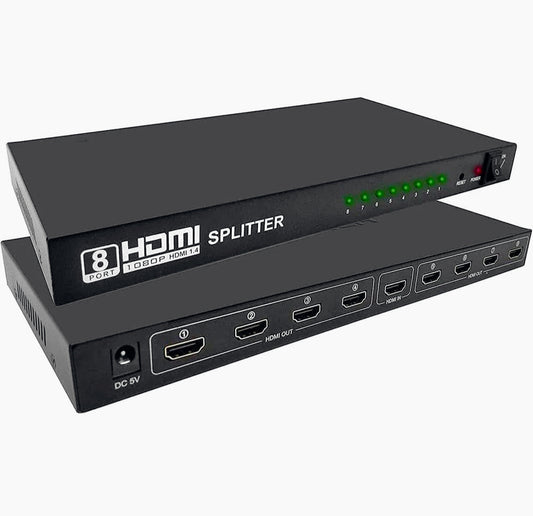 Splitter HDMI 8 uscite – Full HD 3D, risoluzione fino a 1080p, per HDTV