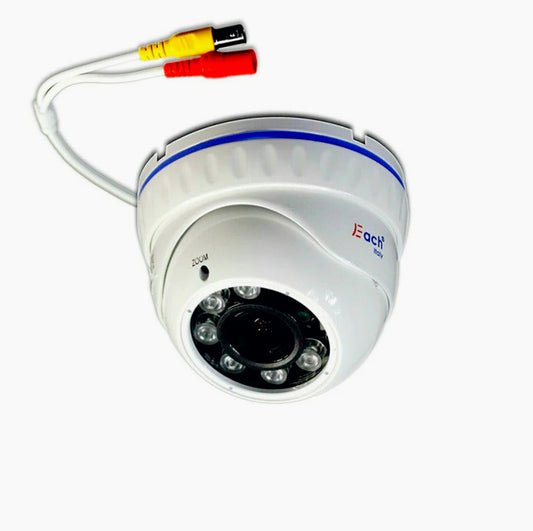 Telecamera dome AHD full HD 2MPX con lente varifocale 2,8-12mm e 6 LED - Sorveglianza interna ad alta definizione