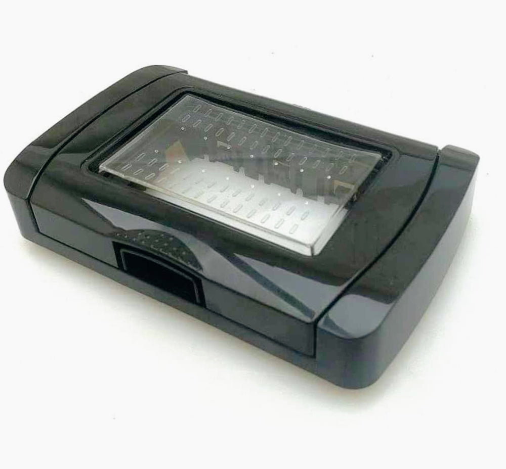 Placca idrobox IP55 nera 4 posti, compatibile Vimar Plana