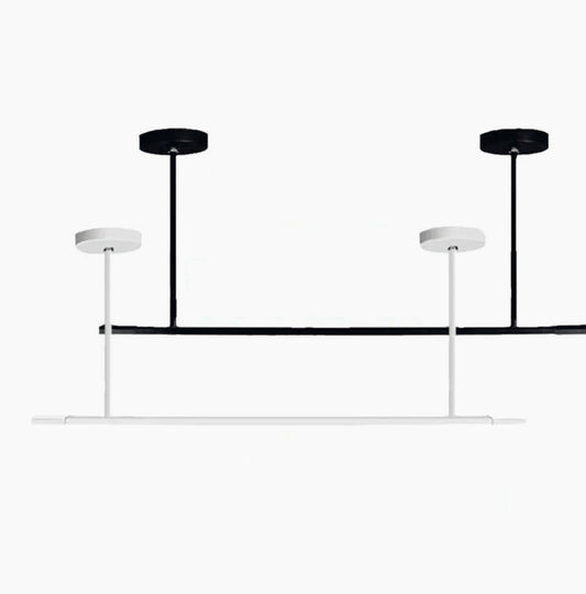 Staffe telescopiche 1 metro per faretti su binario elettrico – Fissaggio al soffitto