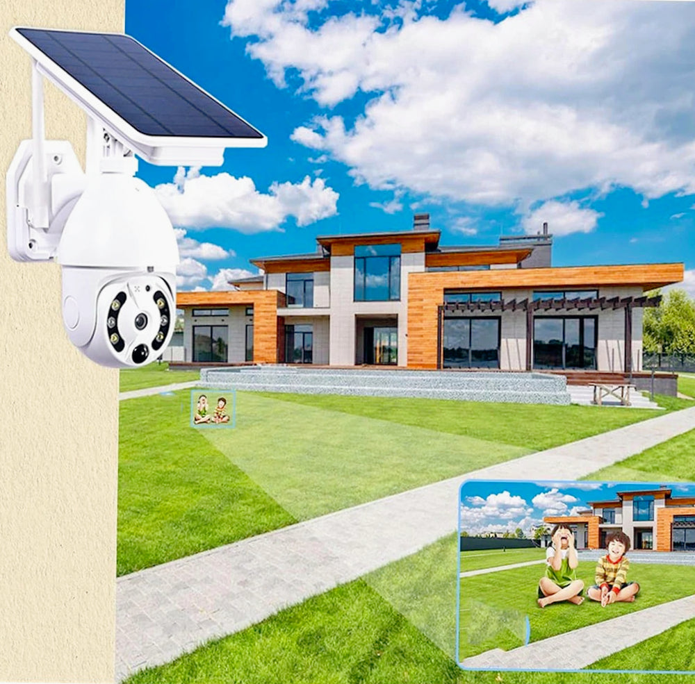 Telecamera di sorveglianza Wi-Fi 4G 5MPX con pannello solare - Sicurezza autonoma all'aperto