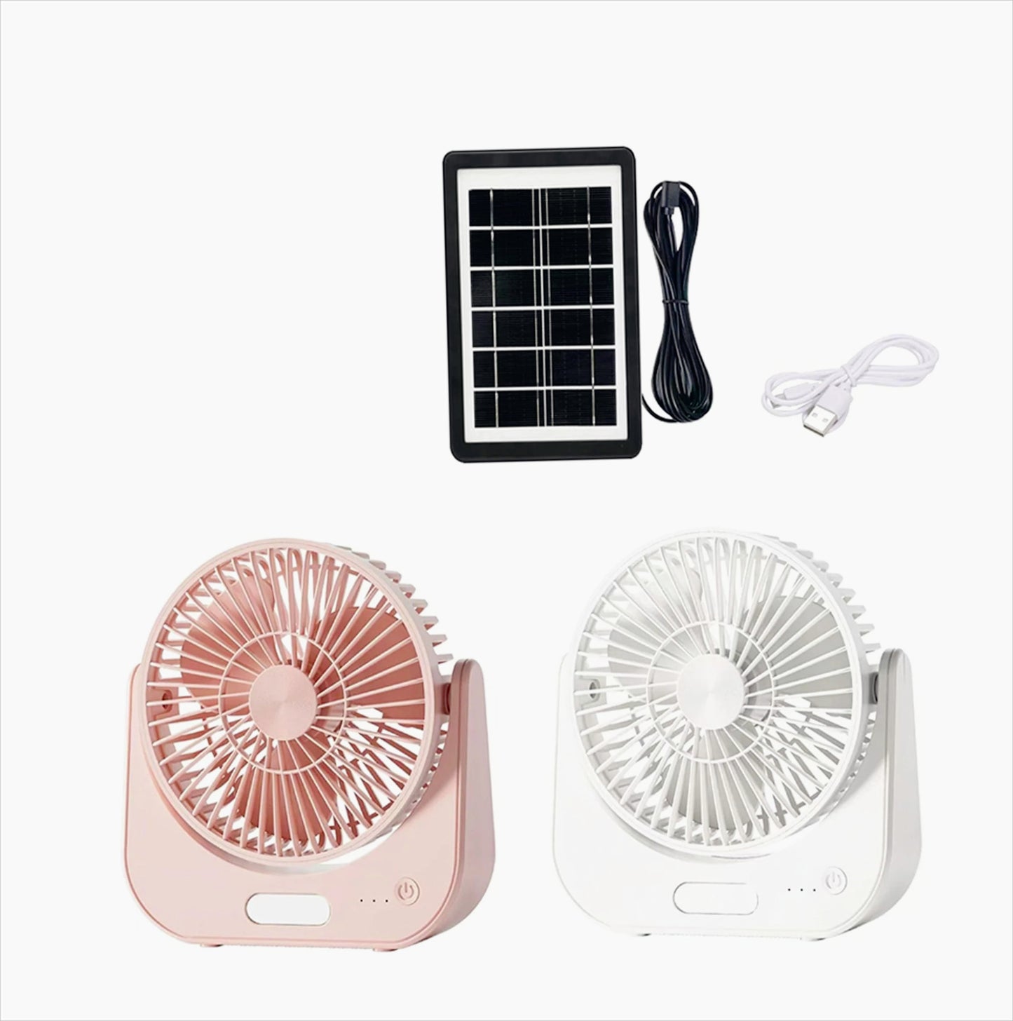 Ventilatore con pannello solare 3 velocità – Ricaricabile, ecologico e silenzioso