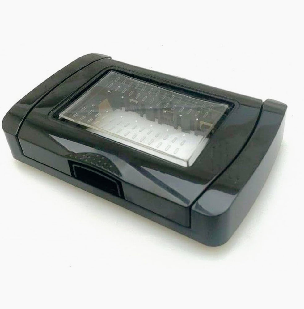 Placca idrobox IP55 3 posti con coperchio nero, compatibile Vimar Plana