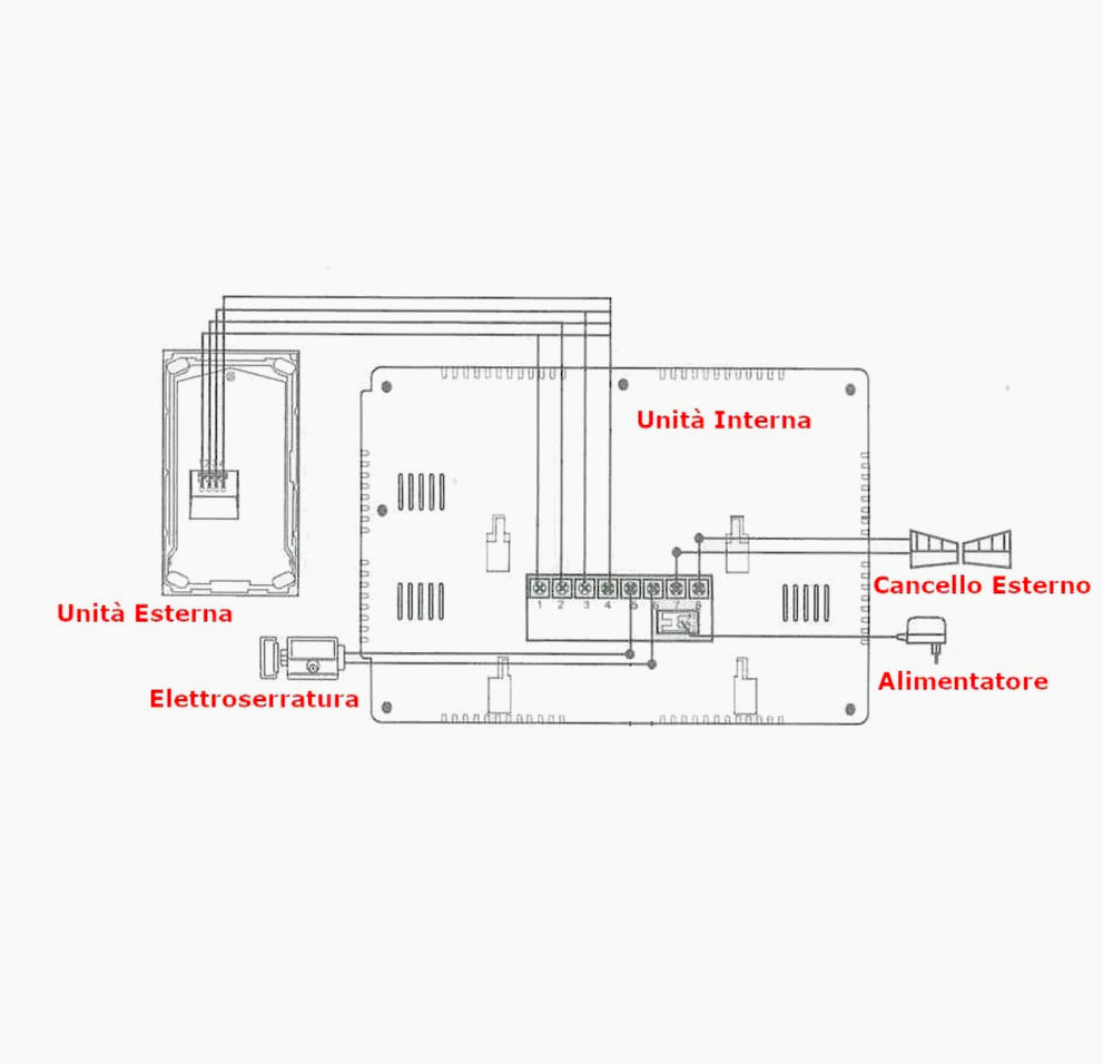 Citofono a 4 Fili da 7" con Monitor LCD – Sicurezza, resistenza e comodità per la tua casa