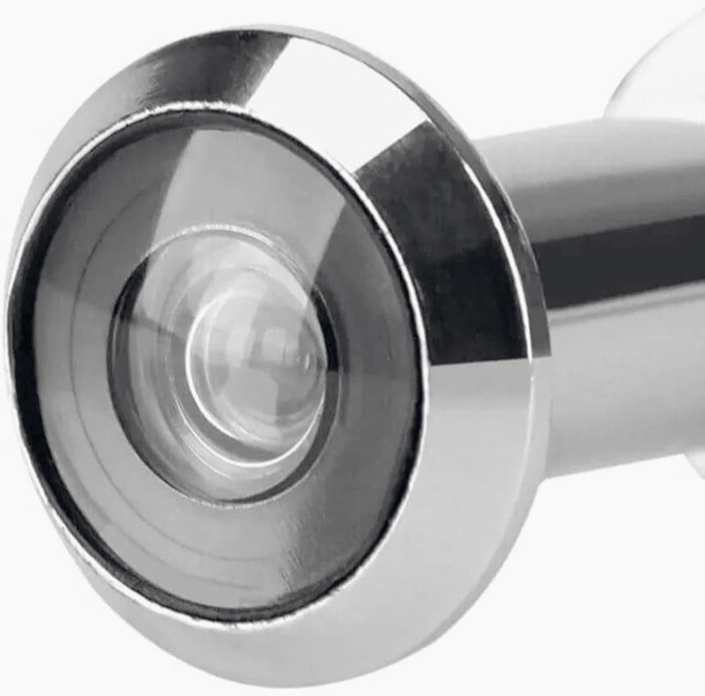 Spioncino grandangolare 35-55 mm – Con coperchio e occhiello per porte