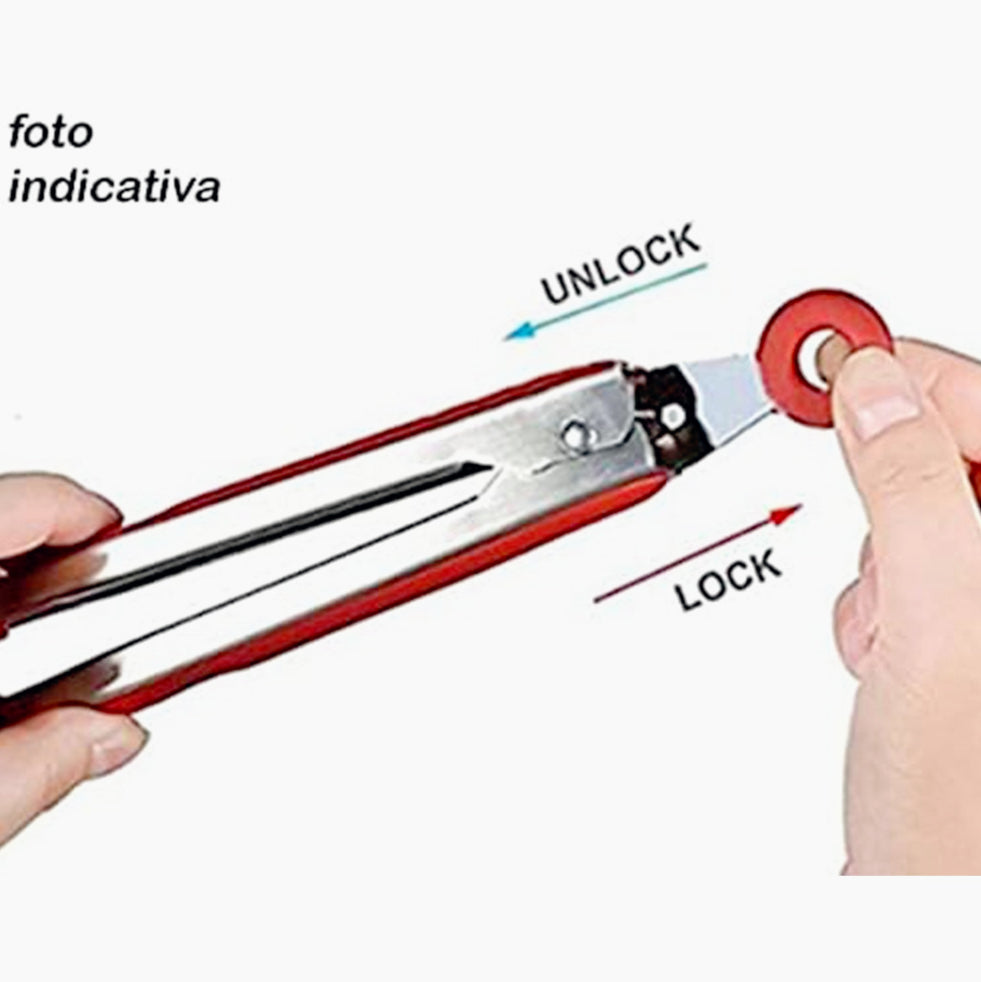 Pinza per barbecue in acciaio inox – Richiudibile con sistema di bloccaggio, per la cottura degli alimenti