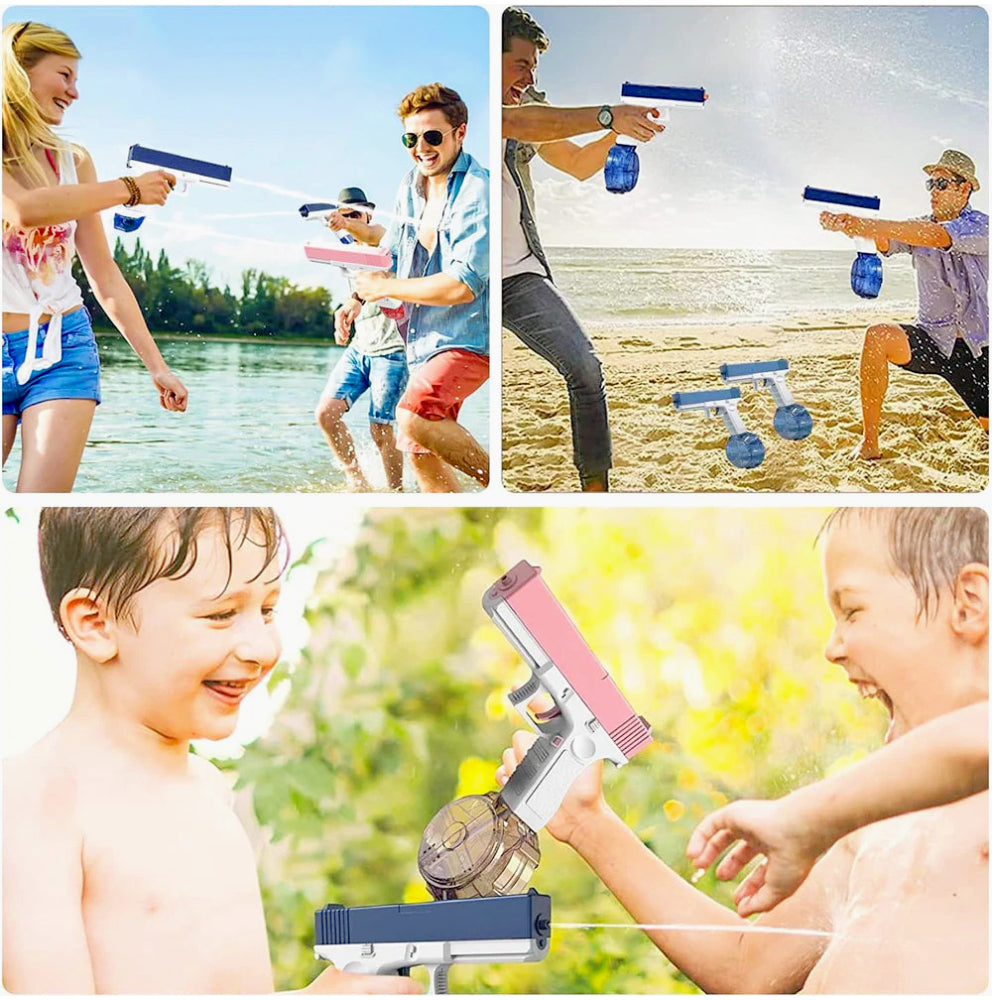 Pistola ad acqua ricaricabile elettrica a batteria – Doppio serbatoio