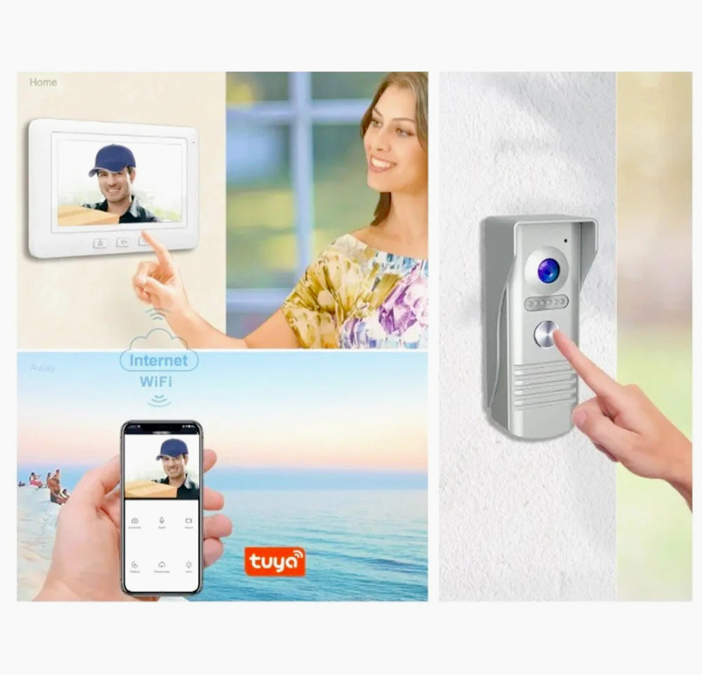 Videocitofono LCD 7” monofamiliare/bifamiliare – 6 fili con connettività App per smartphone