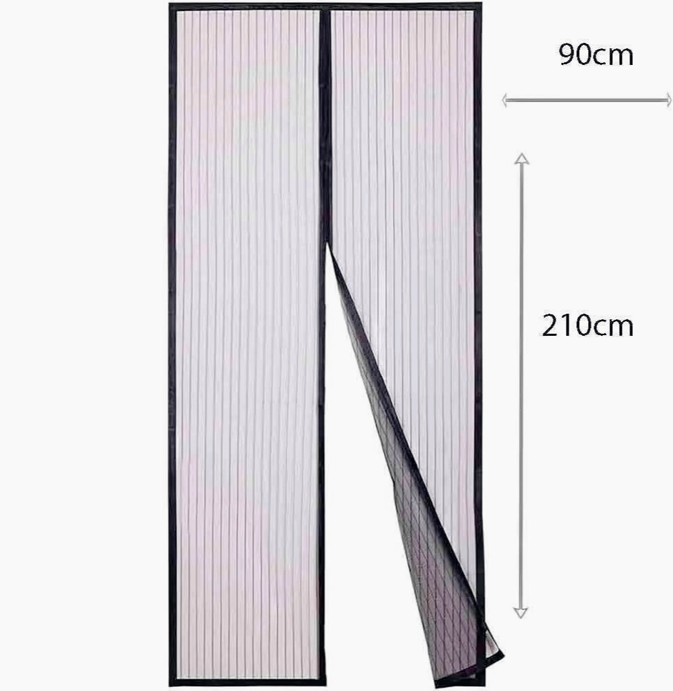 Zanzariera magnetica nera con chiusura a calamita – Disponibile in varie misure