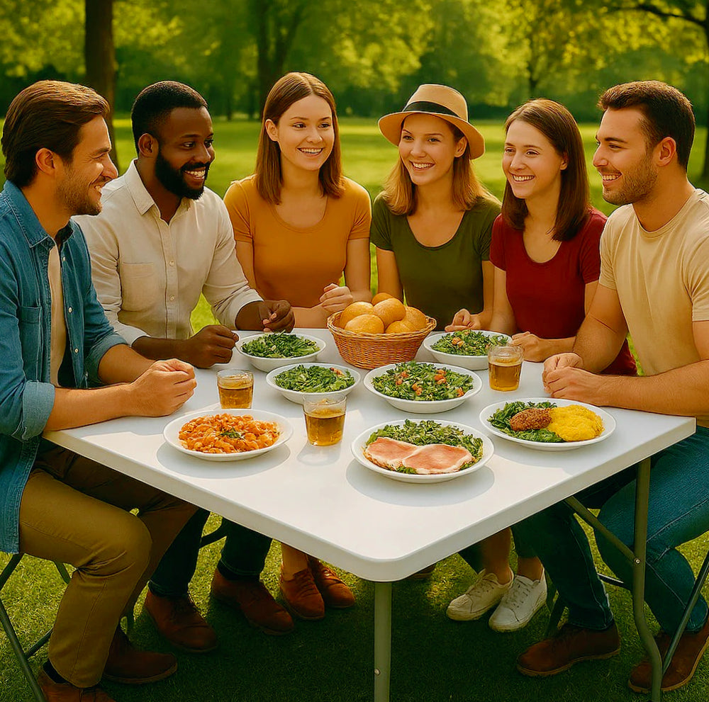 Tavolo da esterno richiudibile con manico - Perfetto per picnic, campeggio e casa