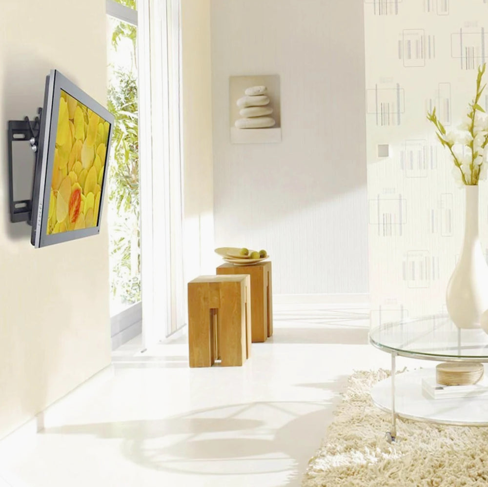 Staffa TV a parete fissa/inclinabile 14"-42" – Regolazione fino a 15°, montaggio sicuro