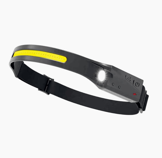 Torcia frontale ricaricabile – 2 LED, dimmerabile e con sensore di movimento