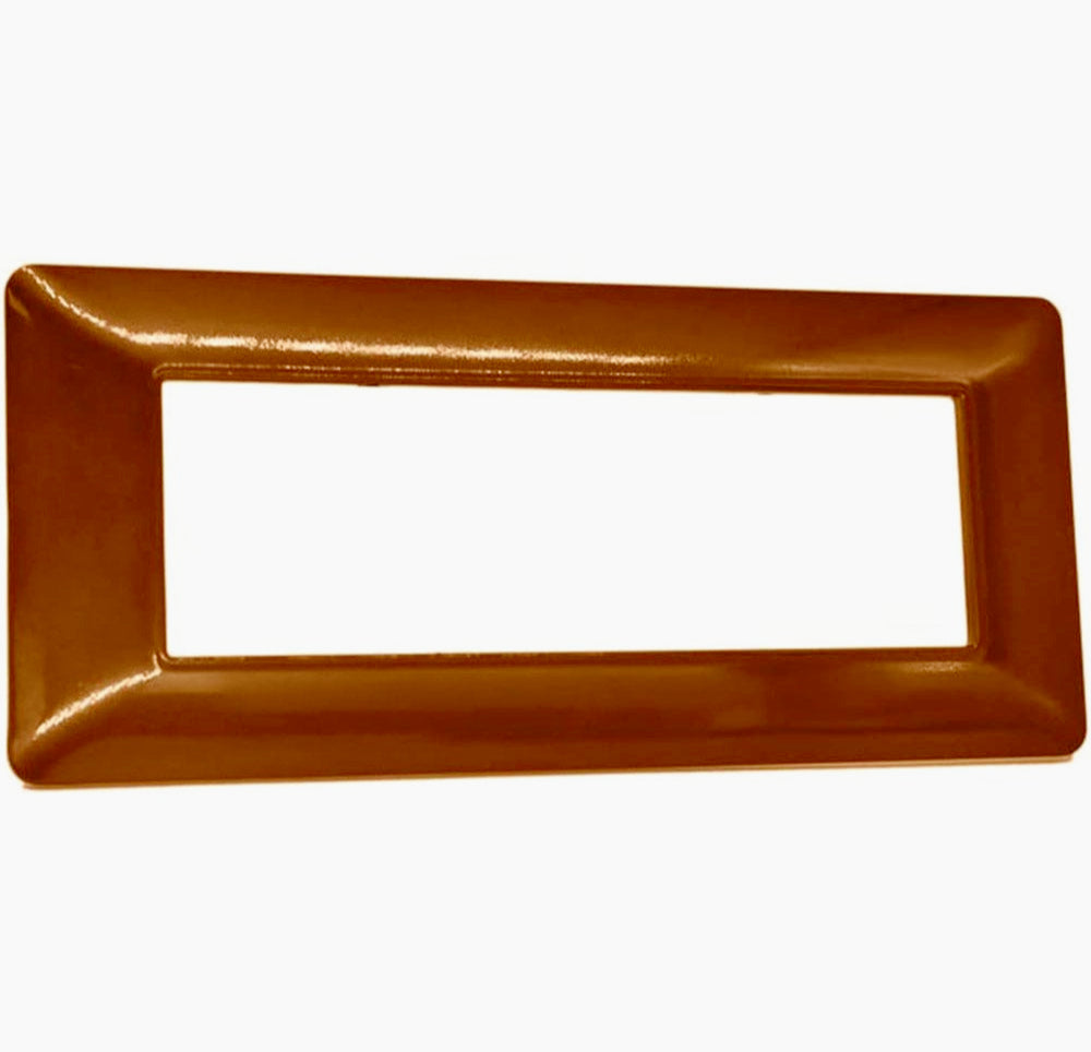 Placchetta per Lampadine 3, 4, 6 Posti – Finitura Bronzo, Compatibile con Cover Matrix