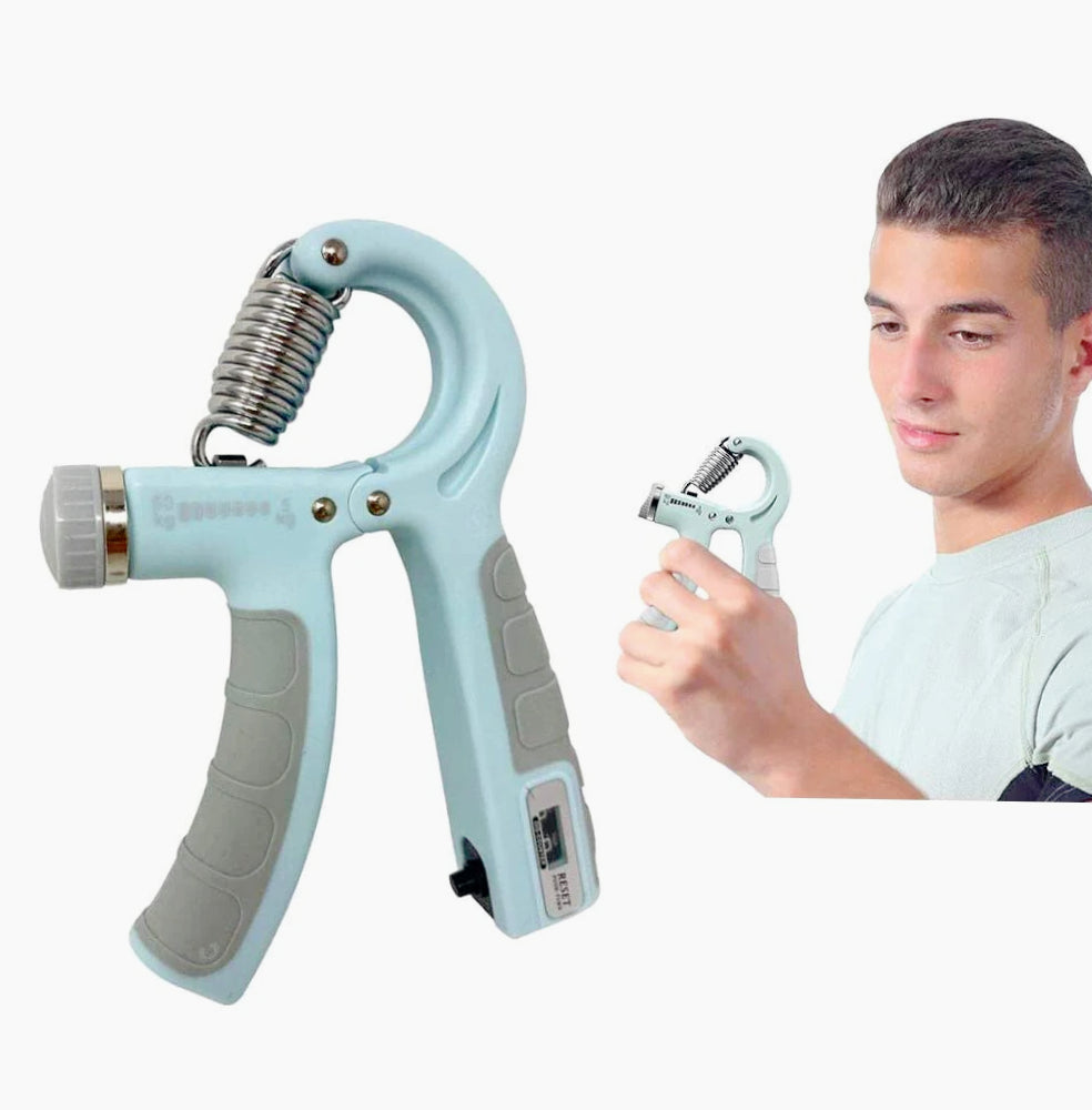 Pinza Hand Grip resistenza regolabile da 5 a 60 kg con contatore di forza – Allenamento per forza della presa