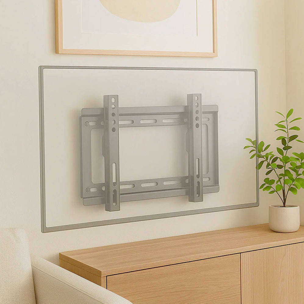 Staffa TV a parete 14"-42" – Compatibile VESA 100x100 / 200x200 mm, montaggio fisso