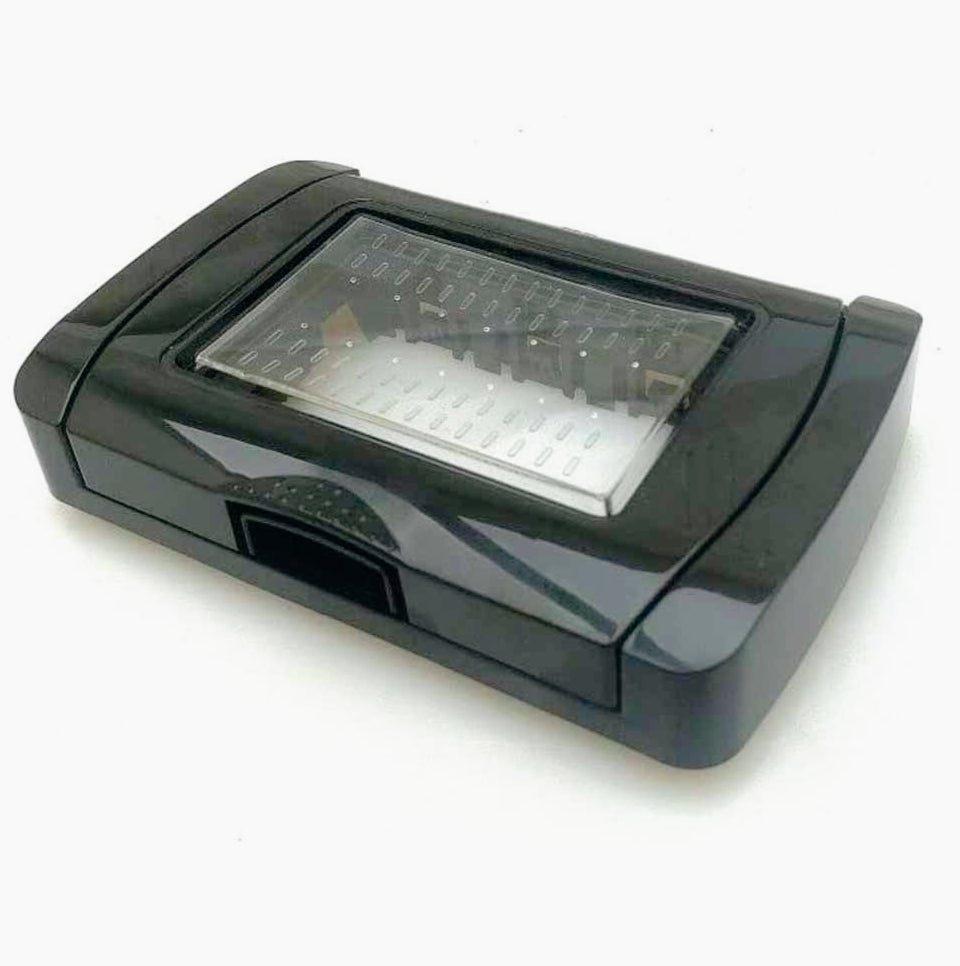 Placca idrobox IP55 4 posti con coperchio nero, compatibile Matix