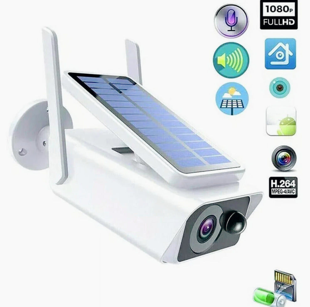 Telecamera Wi-Fi HD 1080p 2MPX con pannello solare – Protezione IP66