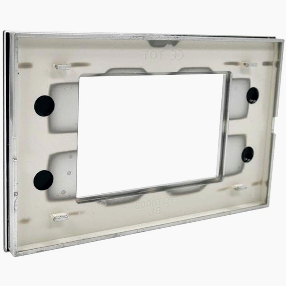 Placchetta in Vetro Nero 3-7 Posti – Compatibile con Living Light Cassetta 503