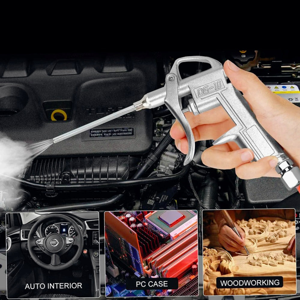 Pistola di soffiaggio ad aria compressa per compressore con accessori e ugelli