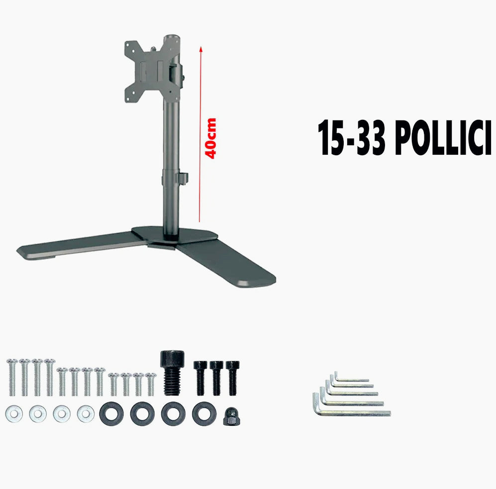 Staffa monitor 15"-33" a braccio singolo/doppio – Compatibile VESA 75x75 - 100x100 mm