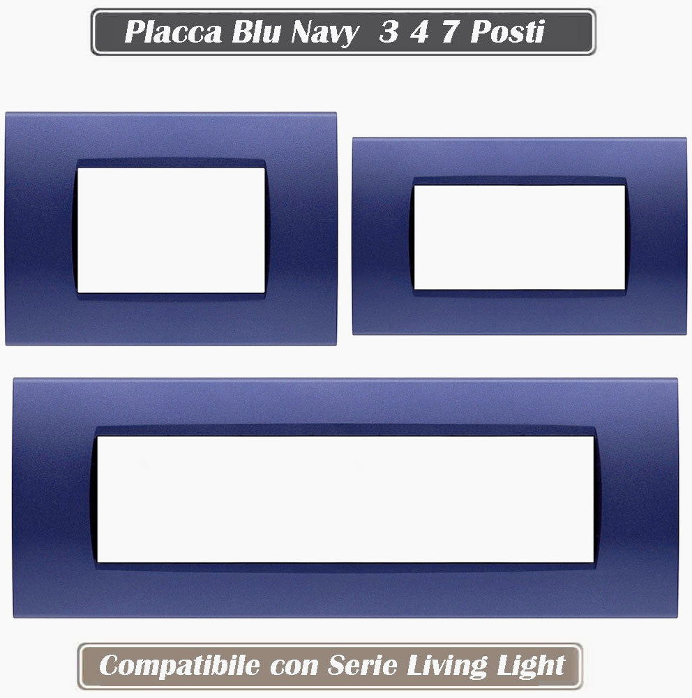 Cuscino divano blu navy 3-4-7 posti, compatibile Vimar Plana