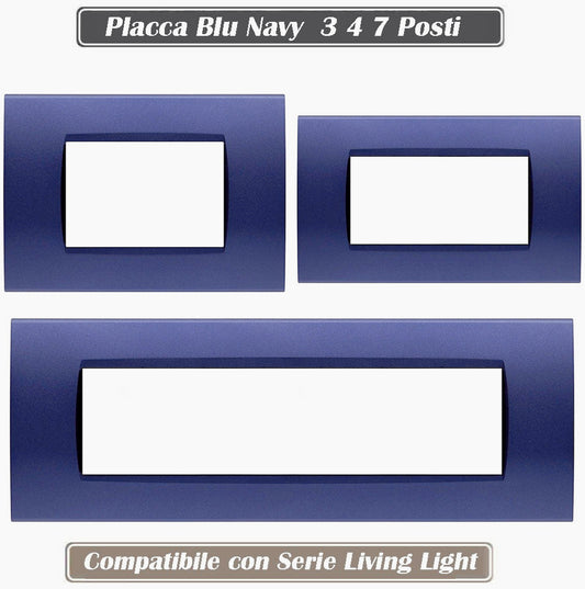Cuscino divano blu navy 3-4-7 posti, compatibile Vimar Plana