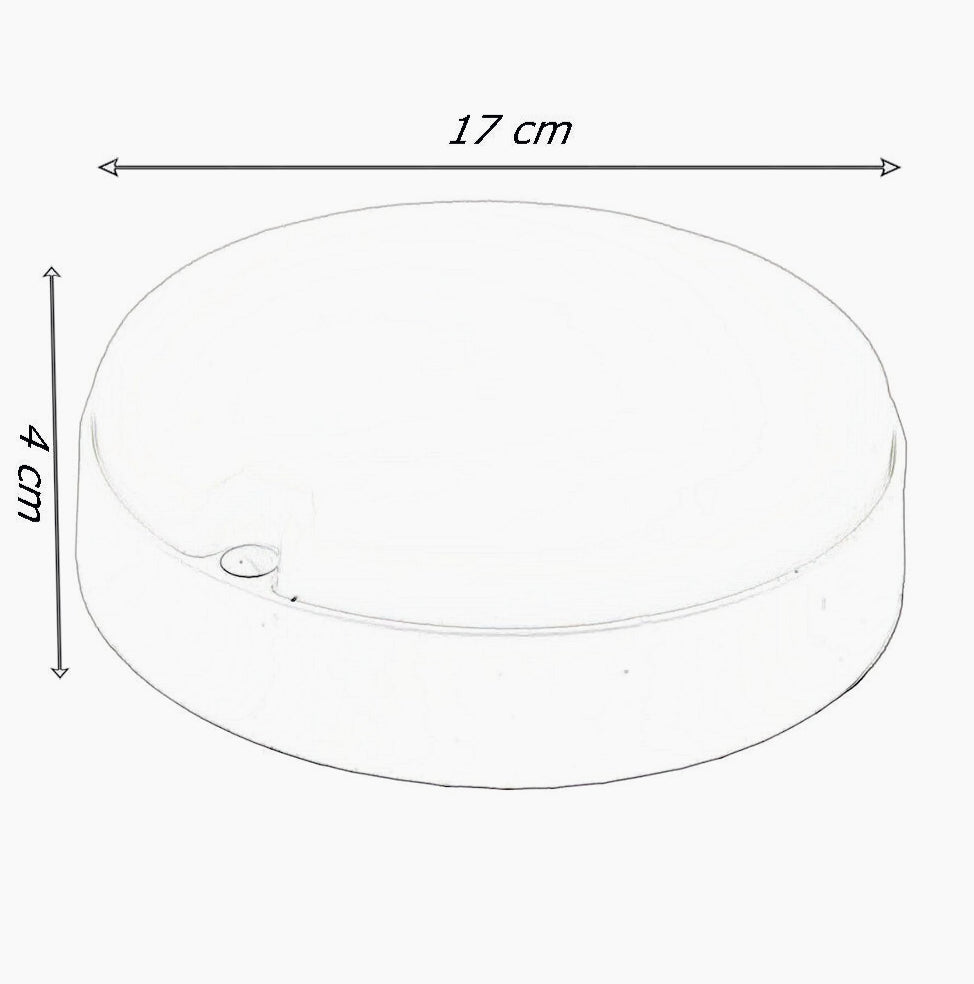 Plafoniera LED rotonda 18W - IP65, luce regolabile 6500K (fredda) / 4000K (naturale) / 3000K (calda)