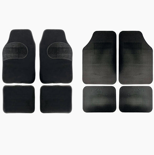 Tappetini auto universali 4 pezzi (anteriore/posteriore) antiscivolo - Protezione completa per l’abitacolo