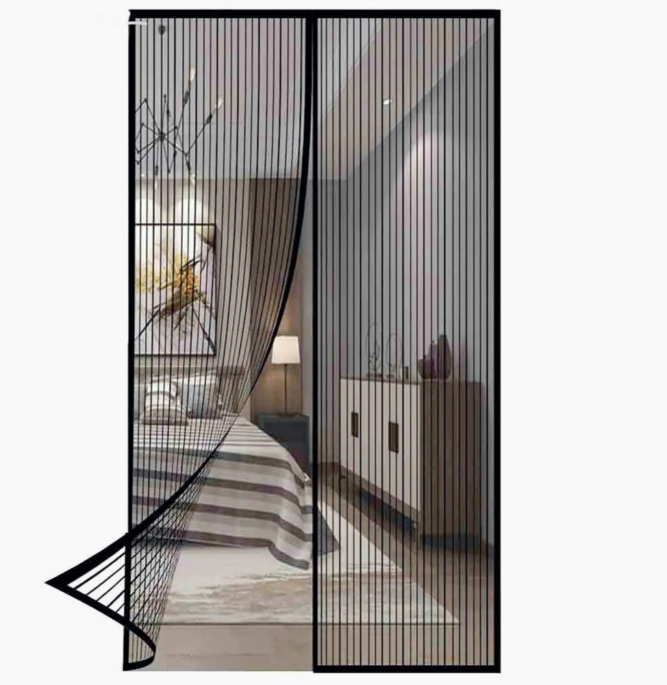 Zanzariera magnetica nera con chiusura a calamita – Disponibile in varie misure