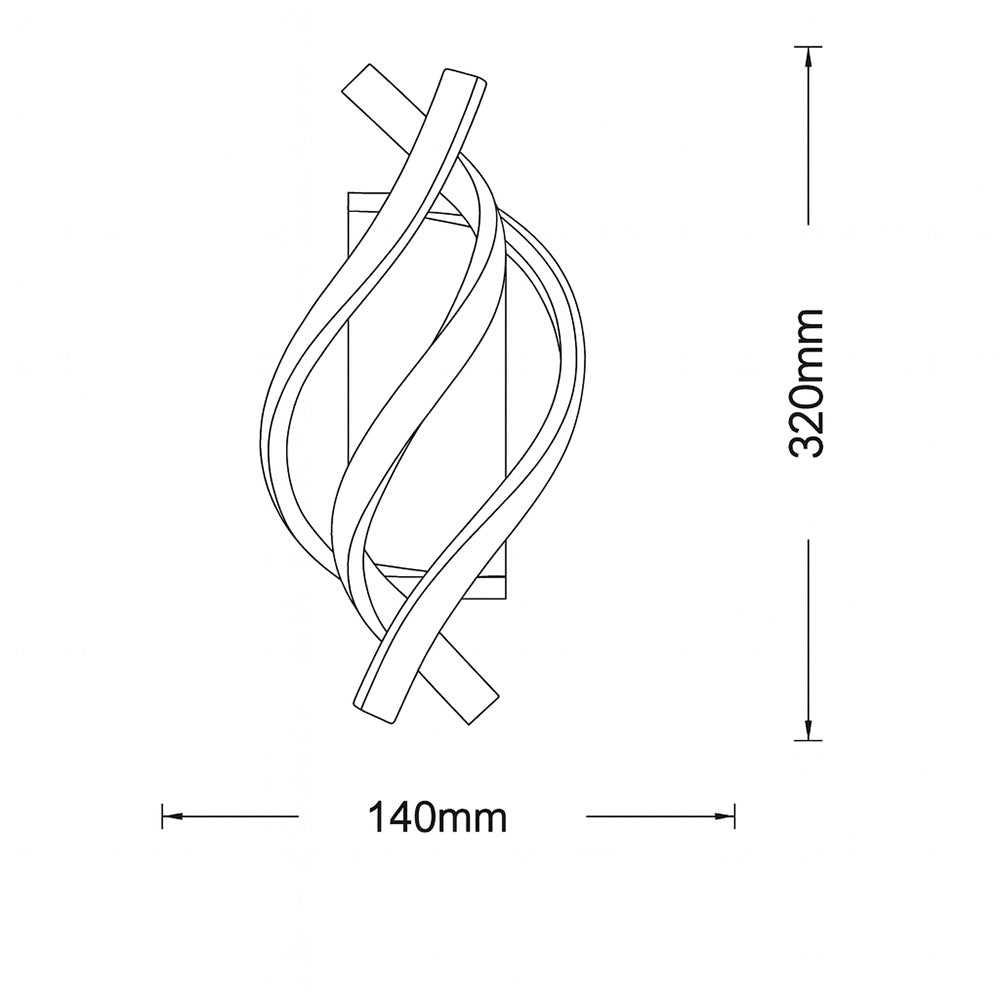Applique da parete a led 12 watt con fasce a spirale tecnologia CCT - ambraled