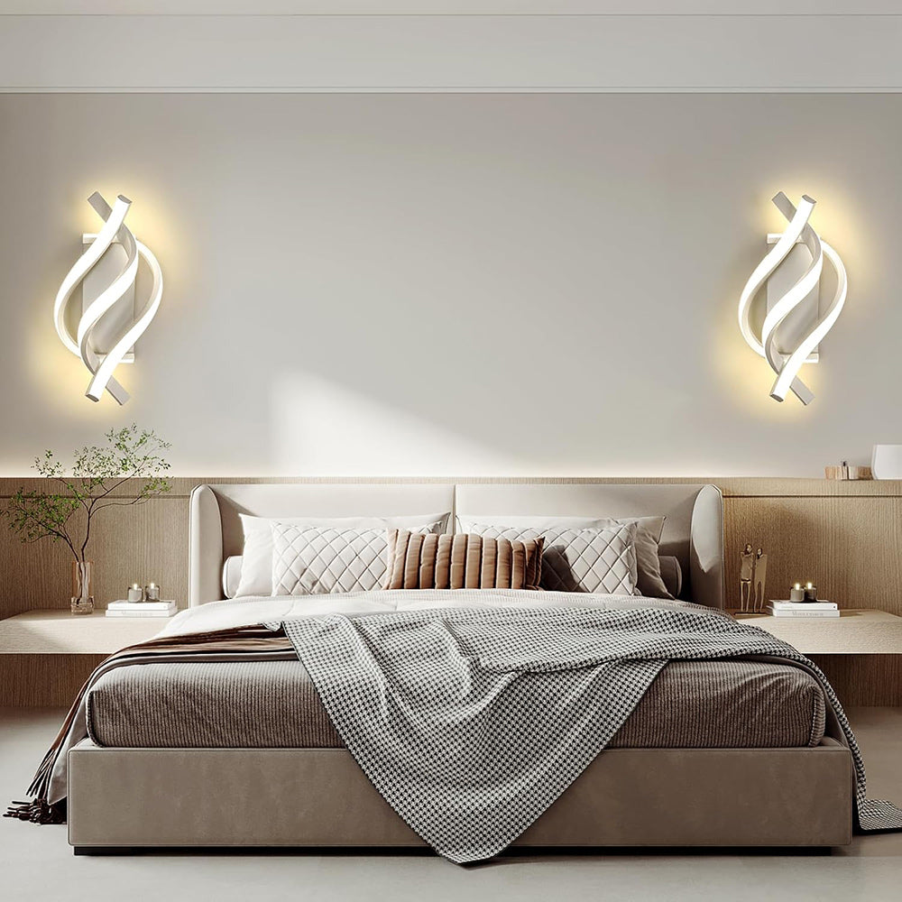 Applique da parete a led 12 watt con fasce a spirale tecnologia CCT - ambraled