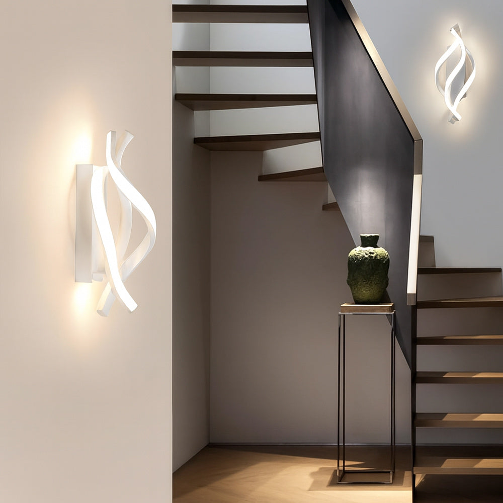 Applique da parete a led 12 watt con fasce a spirale tecnologia CCT - ambraled