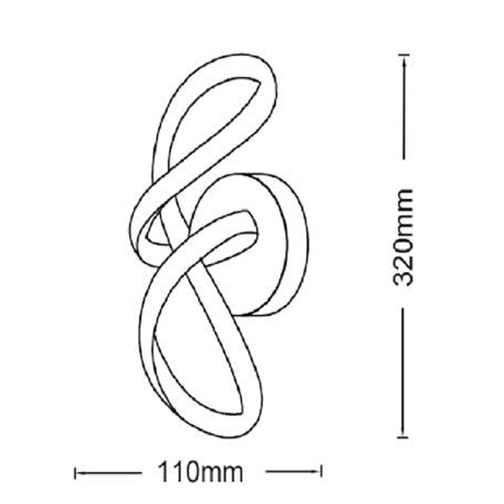 Applique a led 13W decorativo a forma di infinito con tecnologia CCT - ambraled