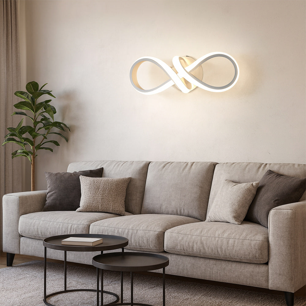 Applique a led 13W decorativo a forma di infinito con tecnologia CCT - ambraled