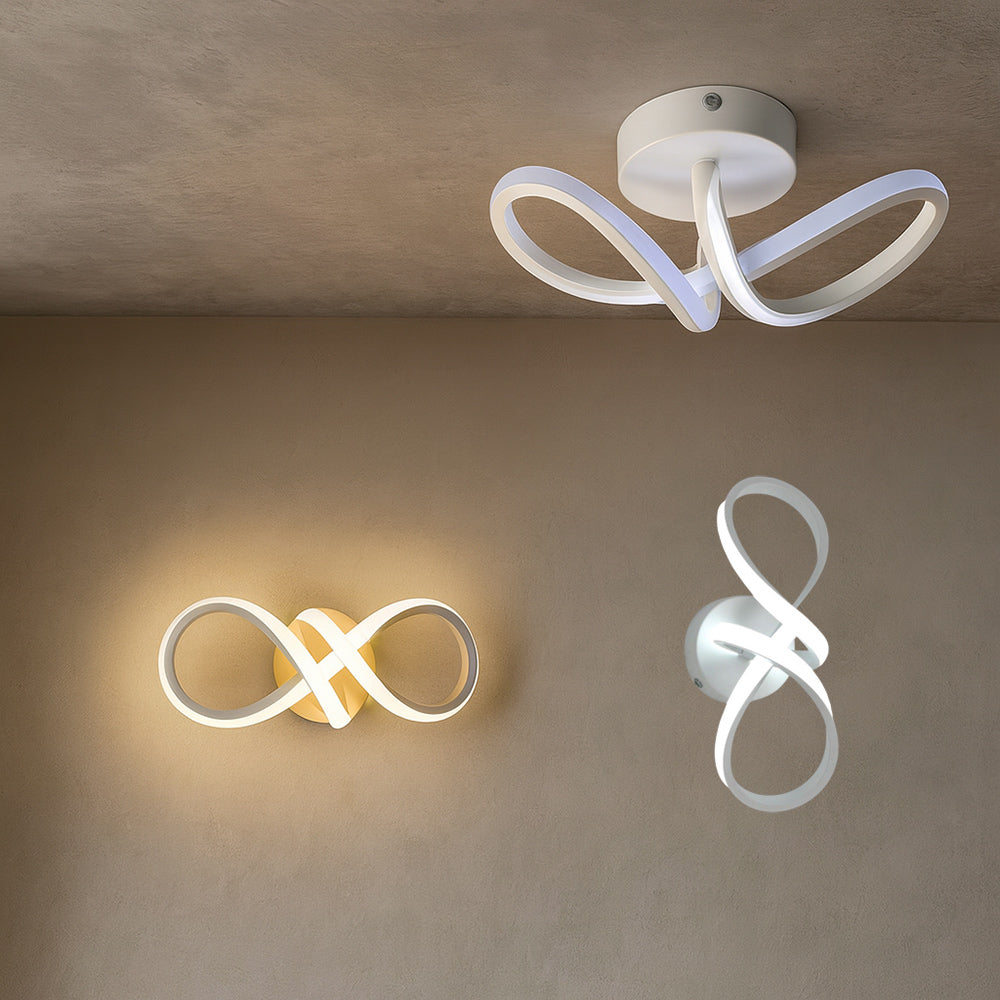 Applique a led 13W decorativo a forma di infinito con tecnologia CCT - ambraled