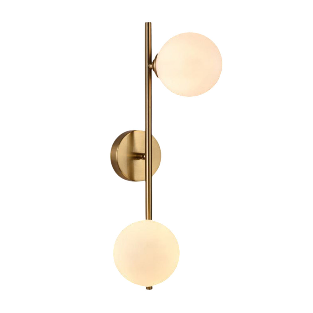 Applique da parete bronzo con attacco G9 2 sfere opache minimal - ambraled